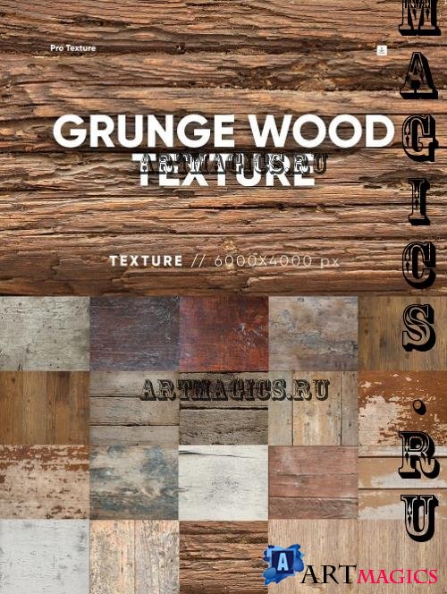 20 Grunge Wood Textures - JQ484GY