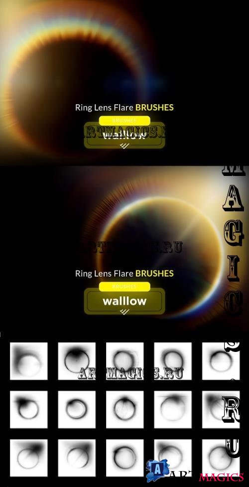 Ring lens flare photoshop brushes - 286128855