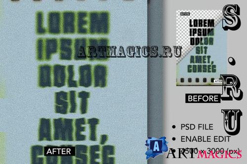 Old Film Text Effect - U4QXNUY