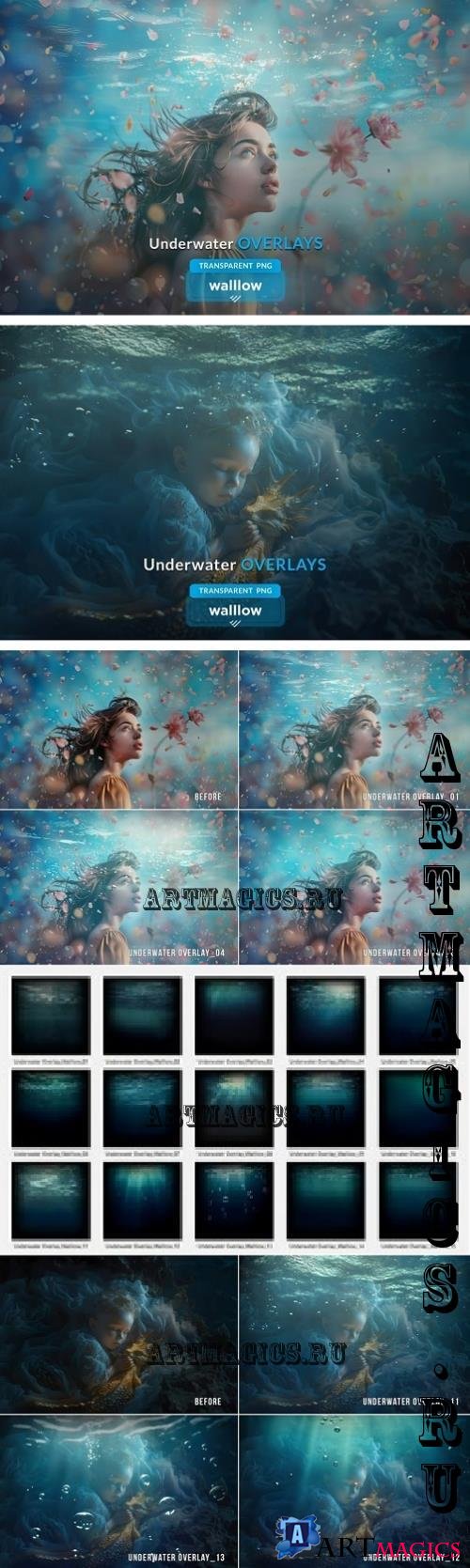 Underwater Effect Photo Overlays PNG - 285981226