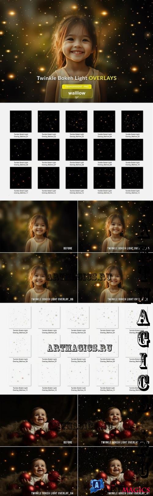 Twinkle Bokeh lights photo overlays - 286070545