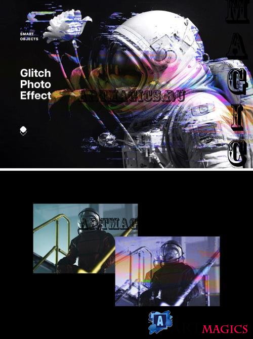 Glitch Displacement Photo Effect - 286133125