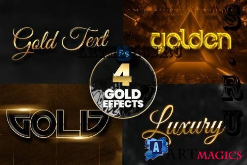 Gold Text Effect  - NDW3S7L