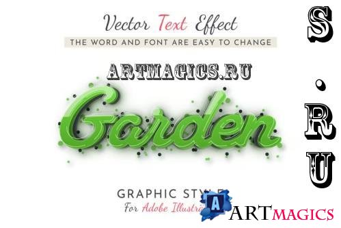 Green Garden Editable Text Effect - 284871487