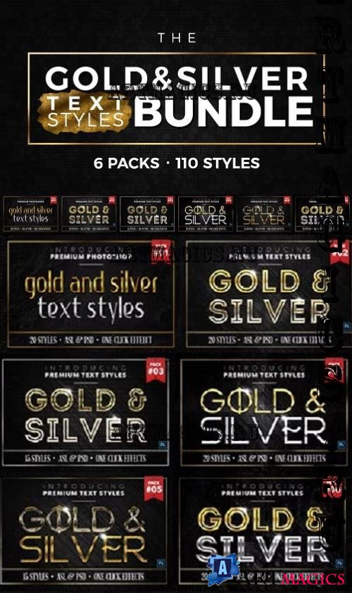 BUNDLE: Gold & Silver Text Styles - 1402373