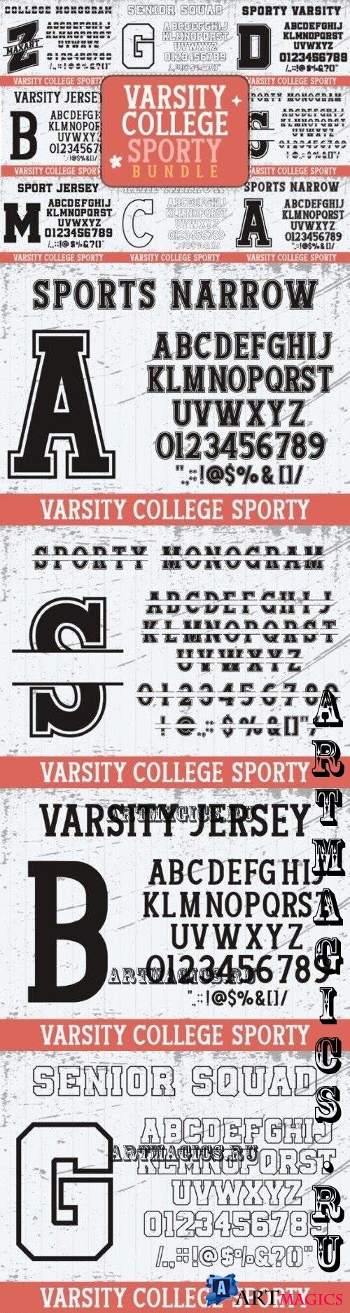 Varsity College Sporty Bundle Font