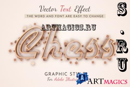 Stroke Chess Editable Text Effect - 285050762