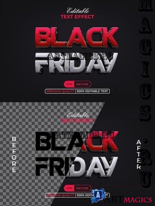 Black Friday Text Effect Shiny Style - 286612005