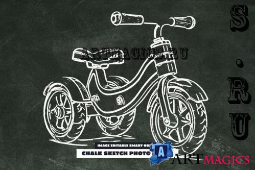 Chalk Sketch Photo Effect - 286838684 - BKVT4AP