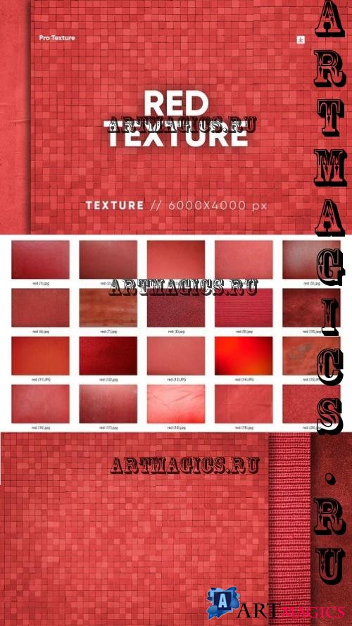 20 Red Textures HQ - 286511849