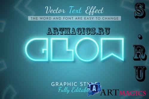 Blue Glow Editable Text Effect - 287349369 - SVXWMAL