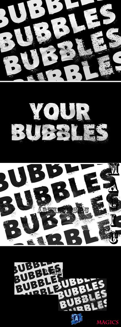 Distort Bubble Text Effect