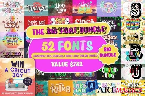 The Big Font Bundle - 52 Premium Fonts