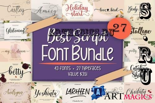 Best Script Font Bundle - 27 Premium Fonts