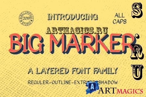 Big Marker Family Font