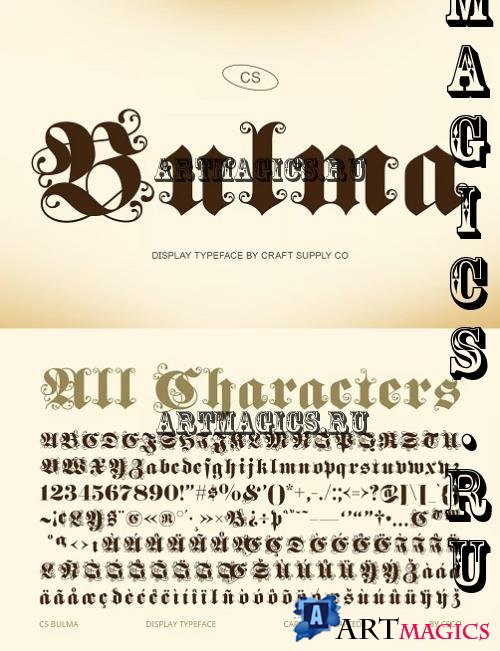 CS Bulma - Blackletter Font - 287602187 - QEN3QQQ