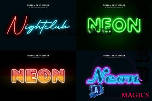 Neon Text Effect Collection Mockup - GDHSTPG