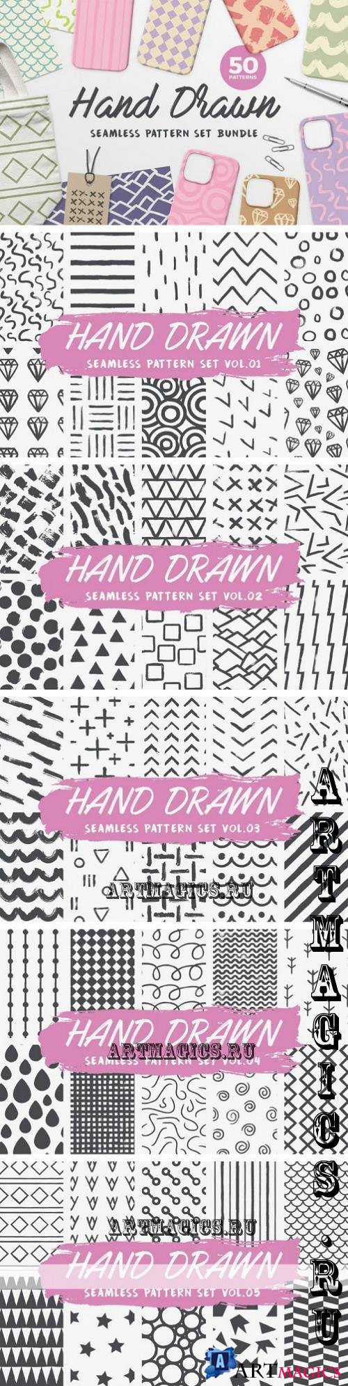 Hand Drawn Seamless Pattern Bundle - VDMUER7