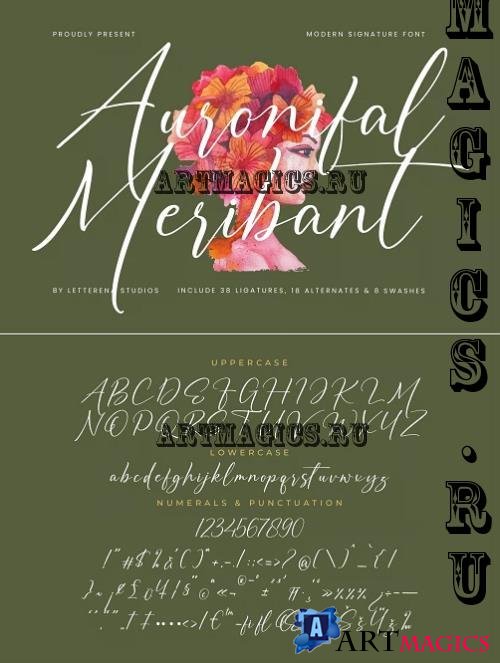 Auronifal Meribant Modern Signature Font - A56MWY2