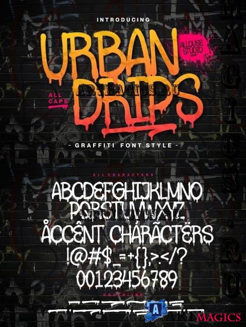 Urbandrips A Graffiti Font Style - 10978405 - SVMRE2Z