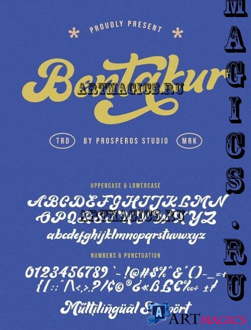 Bentakur - Retro Font - 280194143 - Q4Q7X4J