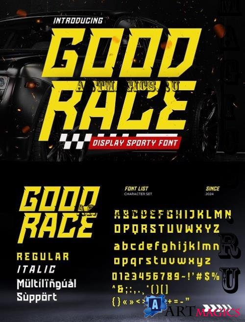 Goodrace - Sporty Racing Font - 280053455 - Y58B953