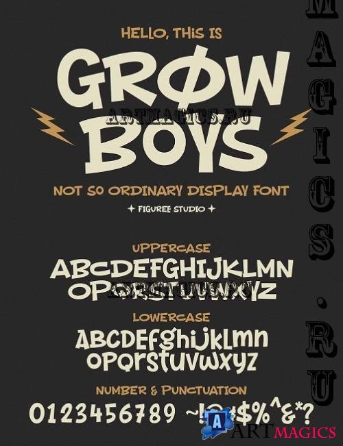 Grow Boys - Comic Display Font - 280356881 - 7GLF2NH