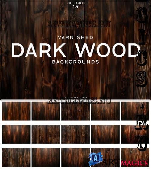 Varnished Dark Wood Backgrounds - BRFB5HB