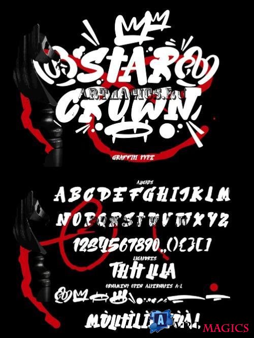 Star Crown - Graffiti Type - 287805051 - CRW7TJG - Font