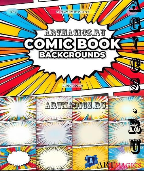 12 Comic Book Backgrounds - PEU7HE5