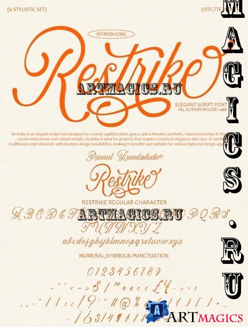 Restrike Elegant Script Font - 279953181 - ETSY4VN