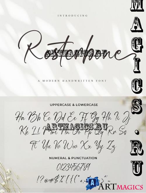 Rosterbone - Signature Font - KRR9RTR