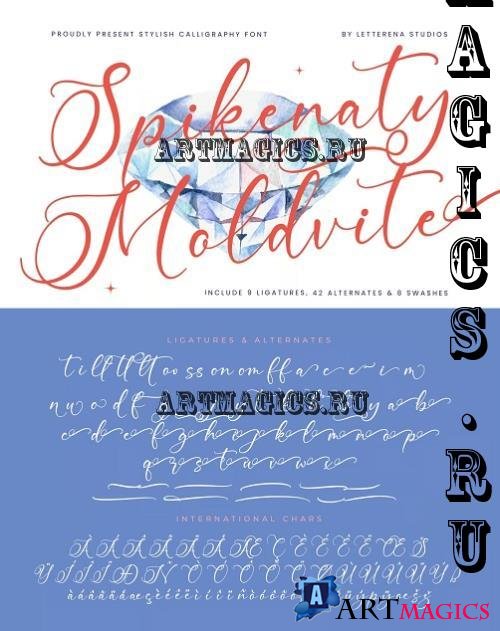 Spikenaty Moldvite Stylish Calligraphy Font - GQ8N5BY