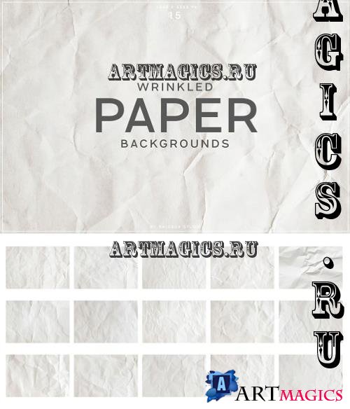 Wrinkled White Paper Backgrounds - SMCZBFP