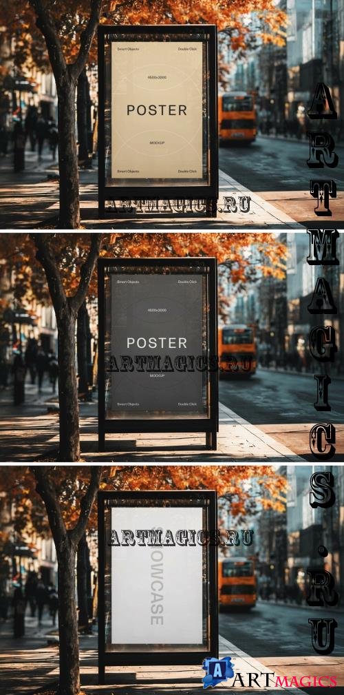 Bus Stop Poster Mockup - 287792067