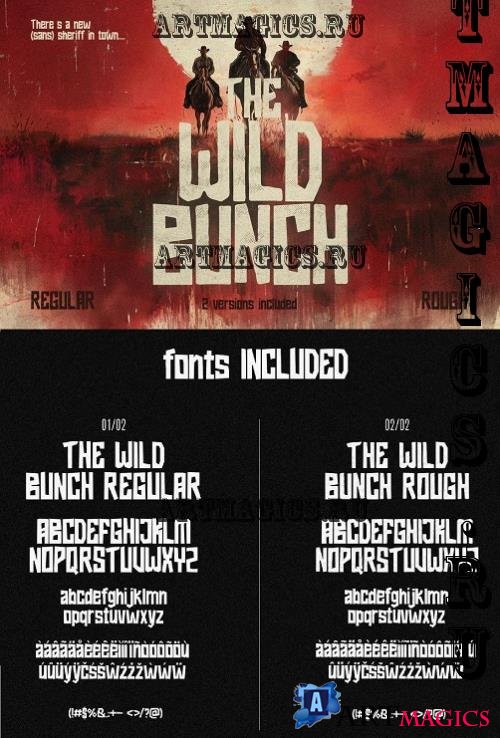 The Wild Bunch - Western Cowboy Display Font - PL59XUR