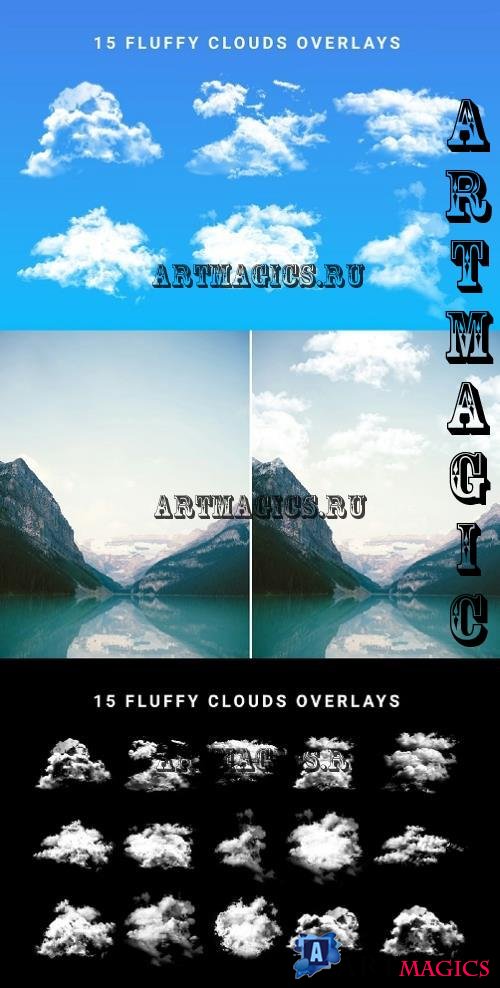 Fluffy Clouds Overlays - 8QB4HWU