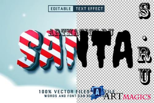 Santa 3d Text - Editable Text Effect - BA99H35