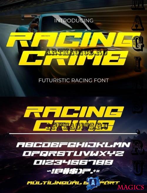 Racing Crime  Futuristic Racing Font - NHHQWBL