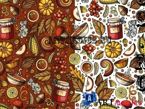 Autumn Cartoon Seamless Pattern - Q8JEUFR