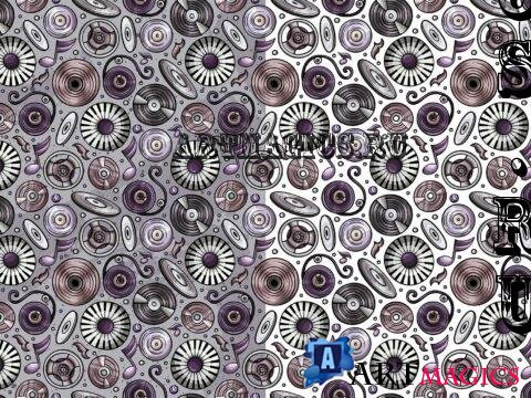 Disco Music Cartoon Seamless Pattern - NJJTUYX