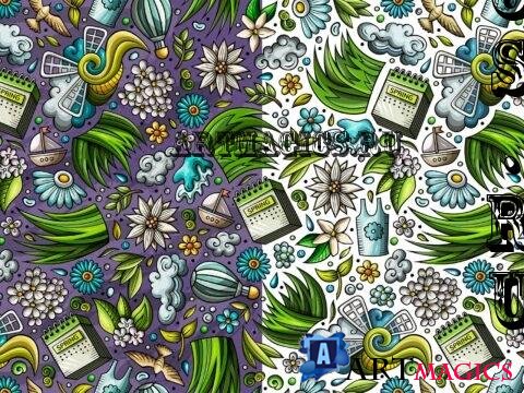 Spring Cartoon Seamless Pattern - TJ7AGM3