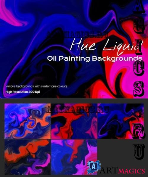 Hue Liquid Oil Painting Backgrounds - XMCLDS4