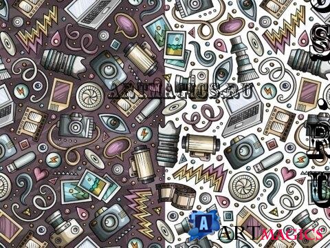 Photo Cartoon Seamless Pattern - F8UTZDP