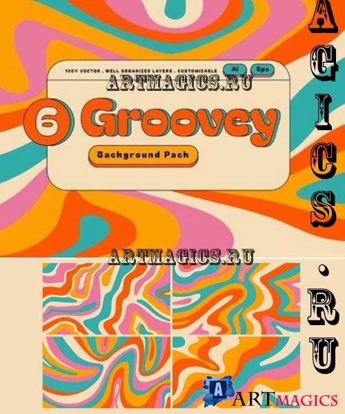 Cream Groovy Background Pack - J5Q2Z7E