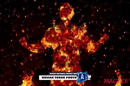 Human Torch Photo Effect -288825264