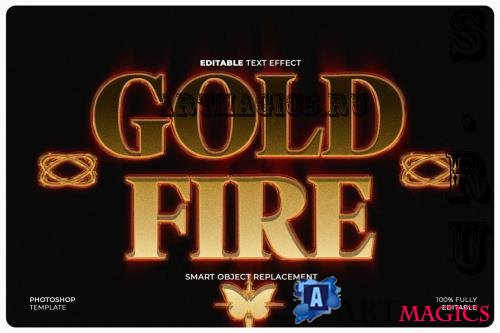 Gold Fire Text & Logo Effect - T3N36NM