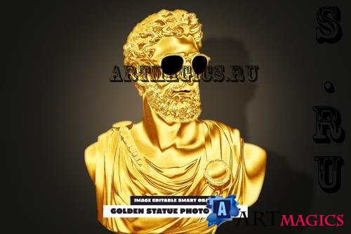 Golden Statue Photo Effect - 288825277 - DS2AW8F