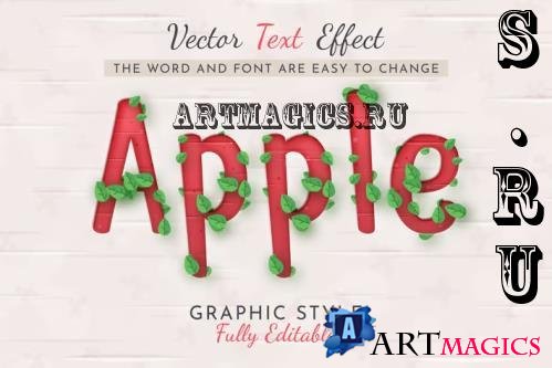 Apple Emboss Editable Text Effect - 288906361