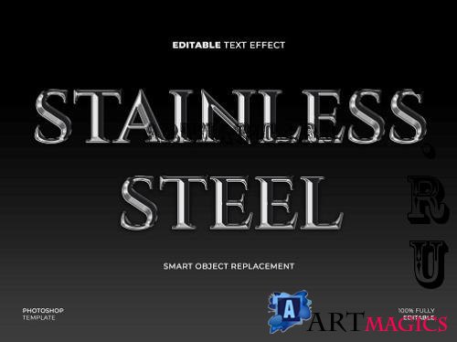 Stainless Steel Text Effect - VL9FU85